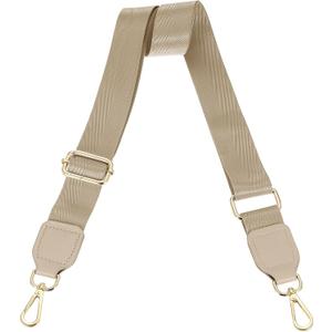 uxcell Wide Shoulder Strap, 3.8cm Adjustable Purse Strap Replacement Crossbody Strap for Shoulder Bag Handbag, Khaki, Gold Square Mouth Buckle, 3.8cm / 1.5