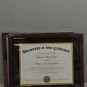 upsimples 11x14 Diploma Frame Certificate Degree Document Frame with High Definition Glass, 8.5 x 11 with mat for Wall and Tabletop, Mahogany Double Mat, 2 Pack