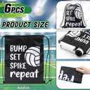 Talltalk 12 Pcs Volleyball Water Bottle and Drawstring Bag Set Volleyball Party Favor 24 oz Sports Squeeze Bottles with Drawstring Bags for Team Gifts Goodie Gift Bag Birthday Decorations