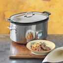 All-Clad Stainless Steel Electric Slow Cooker 7-Quart, Programmable LCD Timer, Aluminum Insert, Slow Cookers, Small Kitchen Appliances, Silver