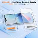 Unbreak 9H Glass for iPhone 15 pro Screen Protector [Auto-Dust Removal, Bubble Free] 1:1 Full-Coverage Tempered Glass Ultra HD Clear, Case Friendly, 2-Pack