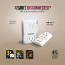 STANLEY 3 Pack Wireless Remote Control Outlet System Indoor Power Plug for Household Appliances 100ft Range (3 Grounded Outlets + 1 Remote) 125V/15A ETL Listed Outlet Switch