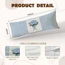 SNNDER Blue Coquette Bow Hydrangea Floral 20x54 Body Pillow Cover with Zipper, Preppy Room Decor, Farmhouse Decor, Retro Cottagecore Flower Botanical Decorative Long Hug Pillow Cases for Bed Couch