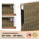 LazBlinds No Drill Cordless Bamboo Roman Shades, 29.5" W 64" H, Driftwood