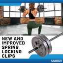 US Weight Barbell Set for home gym workout - Made in USA, Essential Home Gym Equipment for Strength Training