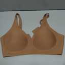 Vertvie Womens Seamless Jelly Bras No Underwire Comfort Push Up Bras Buttery Soft Wireless Bralette Full Coverage Sports Bra M