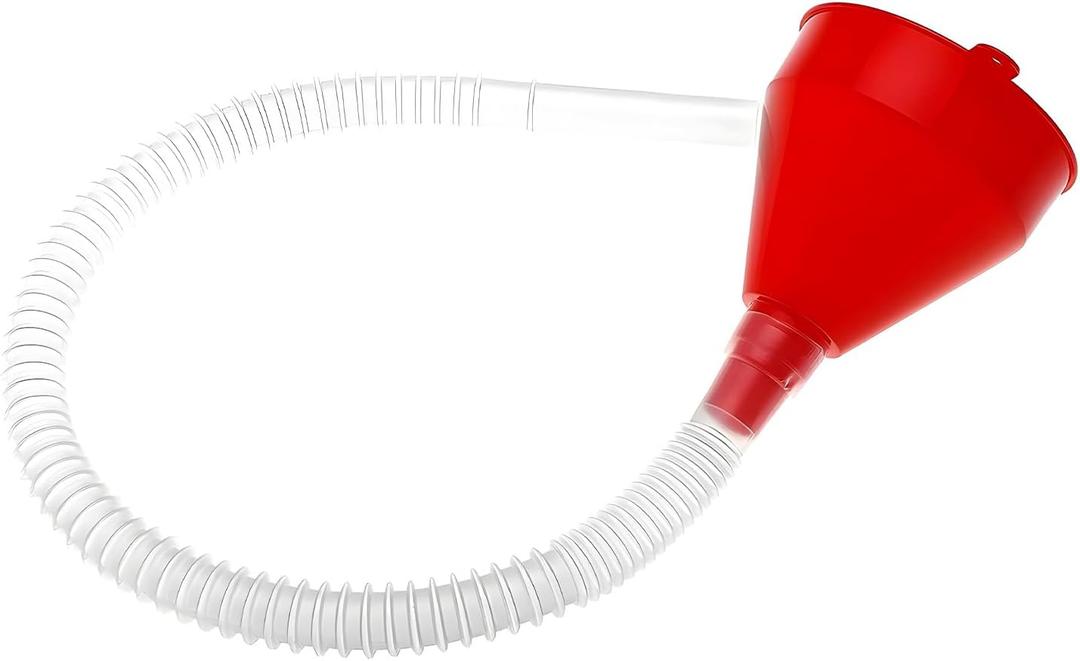 Funnels for Automotive Use, Flexible Oil Funnels with Long Hose, Plastic Wide Mouth Funnel for Water, Fluid, Liquid, Engine Oil, Gas, Fuel Transmission, Car Accessories (1 PCS)