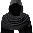 Adult Medieval Renaissance Hooded Cowl Multifunctional Scarf Shawl Cape Halloween Cosplay Costume Accessories One Size