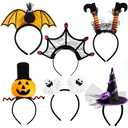 JOYIN 3 Pcs Halloween Headbands Pumpkin, Bat, Witch, Ghost, Witch Legs, Spider Web for Halloween Party, Costume, Trick or Treating, Cosplay Decoration (One Size Fits All)