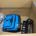 Titan Deep Freeze 60 (50+10) Can Wheeled Cooler - Collapsible Rolling Cooler with Wheels and All-Terrain Cart (Process Blue)