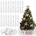 Aodaer 30 Pieces Christmas Tree Fences Plastic Picket Fence 12 Inch Christmas Fence Border Tree Barrier for Xmas Party Wedding Garden Home Fences Decoration, White