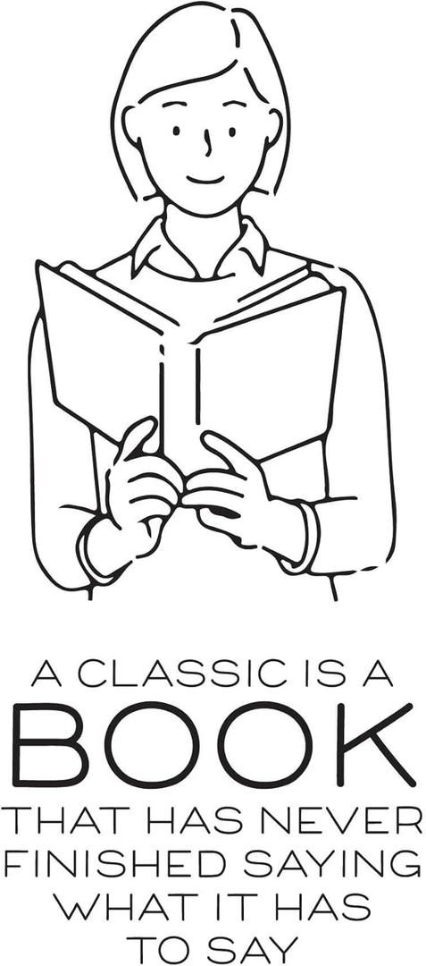 Family A Classic is A Book Happy Quote Wall Decal Decoration Books Quote Book Lovers Bookish Quotes Readers Lasts Years and Easily Removable - Size: 16 in(W) x 40 in(H)