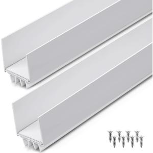 Pickmesh 2 Pcs 36 Inch Adjustable Storm Door Bottom Sweep for Door Seal 1-1/2 to 2-3/5 Inch Replacement Parts Under Draft Stopper Weather Stripping Threshold Seal (White)