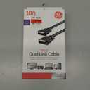 GE Home Electrical GE DVI-D Dual Link Cable, 10 Foot Cable, Video, 1600 X 1200 and Higher, for PC, Digital Monitor or HDTV, Black, 34508