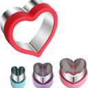 ALLTOP Heart-Shaped Cookie Cutter Set - 4 Size Biscuit Cutter for Valentine's Day Baking, Romantic Dessert Decoration, Anniversary Cooking & More