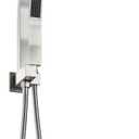 Shower Faucet Set with 10 Inch Shower Heads with Handheld Spray Combo, Rainfall Bathroom Shower System Rain Shower Head and Handle Set, Dual Shower Heads with Handheld Spray Combo, Brushed Nickel