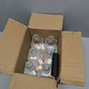 6Pack 8 oz Glass Bottles with Lid 250 ml Clear Empty Bottles with Cork Square Glass Bottle with Cap for Liquor Vodka Brandy Whiskey Beer Water Soda