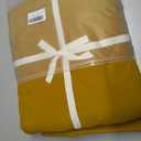 DONEUS Duvet Cover Set 100% Washed Cotton Linen Like Textured Breathable Durable Soft Comfy 3 Pieces Bedding Set with Zipper Closure, 1 Duvet Cover 104x90 Inches and 2 Pillow Shams(King, Yellow)