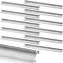 Patelai Stainless Steel File Drawer Rails - Front to Back, 15.76 Inches Long (12 Pieces)