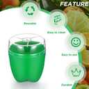 Patelai 4 Pieces Fruit and Vegetable Storage Containers for Fridge, Onion Holder Storage Avocado Green Pepper Tomato and Onion Keeper/Saver/Holder, Refrigerator Vegetable Crisper