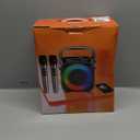 Karaoke Machine, Portable Bluetooth Speaker with 2 Wireless Microphones for Adults & Kids with Lights, Karaoke Microphone with PA System Supports USB/TF/REC/FM/AUX for Home Party Home System Packages