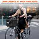 CDYWD Bike Basket Front with Removable Liner Bag, Large Bicycle Front Basket for Men Women, Heavy Duty Metal Bike Cargo Basket for Adult Bikes, Ebike, Electric Bike, Mountain Bike, City Bike, Cruiser