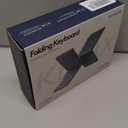 Samsers Full-Size Foldable Bluetooth Keyboard, KF08X Wireless Folding Keyboard with Backlight, Portable Travel Keyboards for iPhone iPad Smartphone Tablet Laptop, Android Windows Mac OS - Black