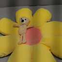 Sioloc Flower Pillow Shaped Throw Pillow Butt Cushion Floor Pillow,Seating Cushion,Cute Room Decor & Plush Pillow for Bedroom Sofa Chair(Yellow,15.7'')