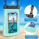 Jzocon Waterproof Phone Pouch for Phone, Floating Large Capacity Dry Bag Stores Sunscreen, Sunglasses, Waterproof Bag for Beach, Swimming, Kayaking for iPhone 16 15 14 11 Pro Max & Galaxy S24 S21