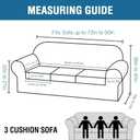 H.VERSAILTEX Modern Velvet Plush 4 Piece High Stretch Sofa Slipcover Sofa Cover Furniture Protector Form Fit Luxury Velvet Sofa Cover for 3 Cushion Couch Width Up to 90 Inch (Sofa, Caramel Cafe)