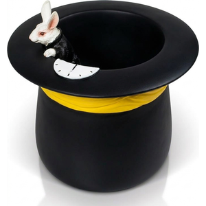 Halloween Candy Bowls Candy Dish for Office Desk Bunny Bowl Key Bowl for Entryway Table Flower Pots for Indoor Plants Alice in Wonderland Decor (Black)