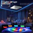 BSEED Bathroom Exhaust Fan with Bluetooth Speaker & Heater, 1800W Dual-Heat, 230 CFM, 3CCT+5-Color RGB Light, Negative Ion, Wall Control