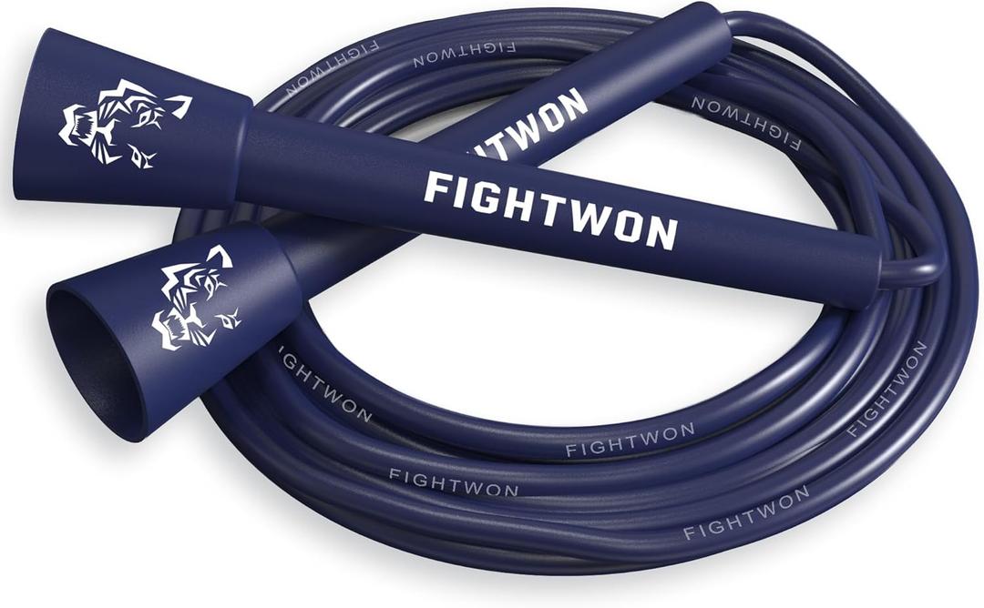 5mm PVC Jump Rope for Fitness | Adjustable Indoor/Outdoor Skipping Rope with Unbreakable Handles | Ultra-Strong PVC & White Grips (Sky Blue)