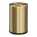 Gold Bathroom Trash Can with Lid  2.4 Gallon Small Brass Garbage Can, Swing Lid & Non-Slip Base for Office, Laundry,Bedroom(Single) (SINGER)
