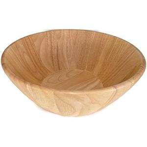 Salad Bowl Fruit Bowl Fruits Handmade Wooden Utensil Natural Rubber Serving Bowl 12 Inch