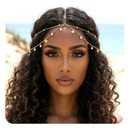 Nogeqi Gold Head Chain Rhinestone Sequin Egyptian Headpiece Gold Head-Piece Genie Head Jewelry for Women Girls, Egyptian Hair Accessories for Festival Prom Wedding Bridal