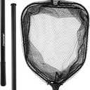 BLISSWILL Large Fishing Net with Handle Collapsible Fish Landing with Extendable Handle Knotless Nylon Fishing Safe Fish Net Durable Telescopic Dip Foldable, 166cm x 56cm