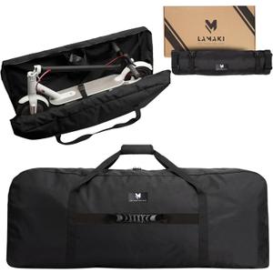lamaki Transport Bag for Electric Scooters - Universal Size - Heavy Duty Nylon 1680D, Foldable, Metal Zippers, Straps for Handle Bars - Electric Scooter Carrying Bag