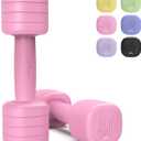 Adjustable Dumbbell Set of 2: Sportneer 4 in 1 Free Weights Dumbbells Set for Women, Hand Weights for Women at Home, Each 2lb 3lb 4lb 5lb Weights with Soft Rubber Handle for Home Gym Exercise Training (Wild Rose)