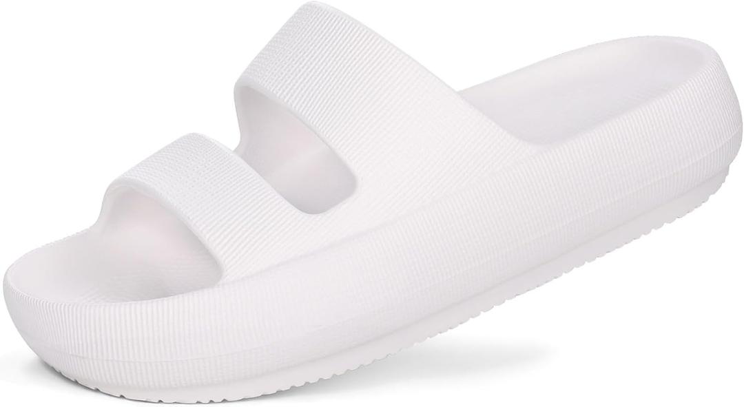 Shevalues Orthopedic Slide Sandals for Women with Arch Support Pillow Soft Recovery Slip on Sandals Lightweight Summer Cloud Slippers for Plantar Fasciitis, 40