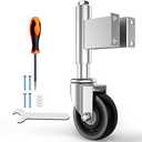 Homhoo Spring Loaded Gate Casters 5” Heavy Duty Gate Caster Wheels with Hardware 400 Lbs Load Capacity