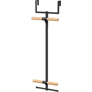 Backpack Over The Door Hanger for Closet Bedroom Two Tiered Schoolbag Bookbag Metal Storage Rack Holder Organizer Backpack Hanger Coat Robe Hook Storage Easy Installation Entryway(Black,1)