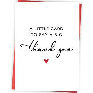10 x Simple Thank You Card Gifts for Men Women, Appreciation Gifts for Teacher Boss, A Little Card to Say A Big Thank You