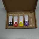 Aiibe 4 Pack 64GB USB Flash Drive 64 GB Flash Drives Thumb Drive Swivel USB Stick USB 2.0 Pen Drive (64G, 5 Mixed Colors: Black Red Yellow  Purple)