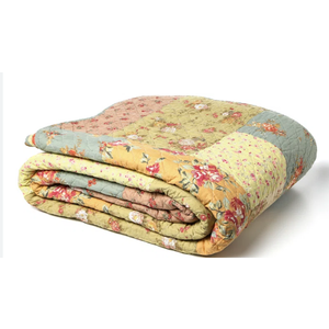 Cannon Textured Lotte Patchwork Full/Queen 3 Piece Quilt Set