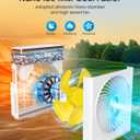 Misting Fan Portable, 8000mAh 8-Inch Rechargeable Battery Operated Fan with 600mL Water Tank, Cooling Desk Misting Fans for Outside, Perfect Quite Mist Water Spray Fans for Home Office Camping Patio