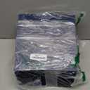 iDesign Small Plastic Bathroom Can, Slim Rectangle Garbage Bin for Bedroom, Office, Dorm, Navy Blue