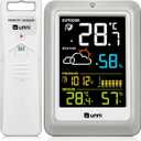 Indoor Outdoor Wireless Weather Stations, 328ft Transmission Sensor, 3 Adjustable Backlight Inside Outside (Colorful)