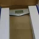 Etekcity Digital Body Weight Bathroom Scale, Large Blue LCD Backlight Display, High Precision Measurements,6mm Tempered Glass, 400 Pounds (11.9 x 11.9 inches, Silver)