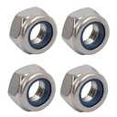 uxcell 4pcs M8 x 1.25mm Pitch Metric Thread 304 Stainless Steel Left Hand Lock Nuts